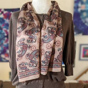 Tan Silk Paisley Scarf #hundredsofscarves